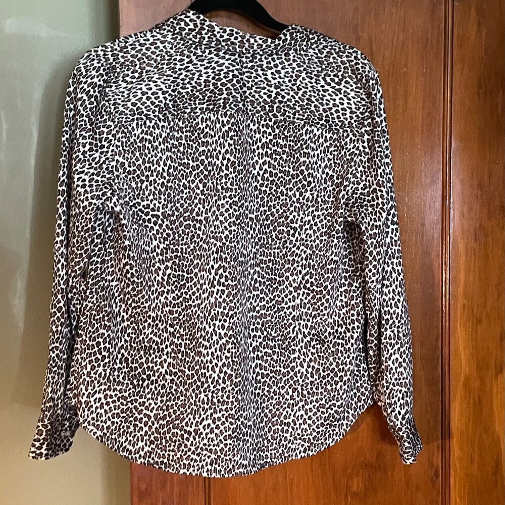 Talbots Leopard Print Long Sleeve Button Up - image 2